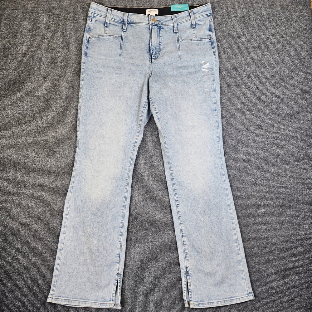 Maurices Everflex Slim Boot Jeans Women's 16W Light Wash High Rise Super Stretch